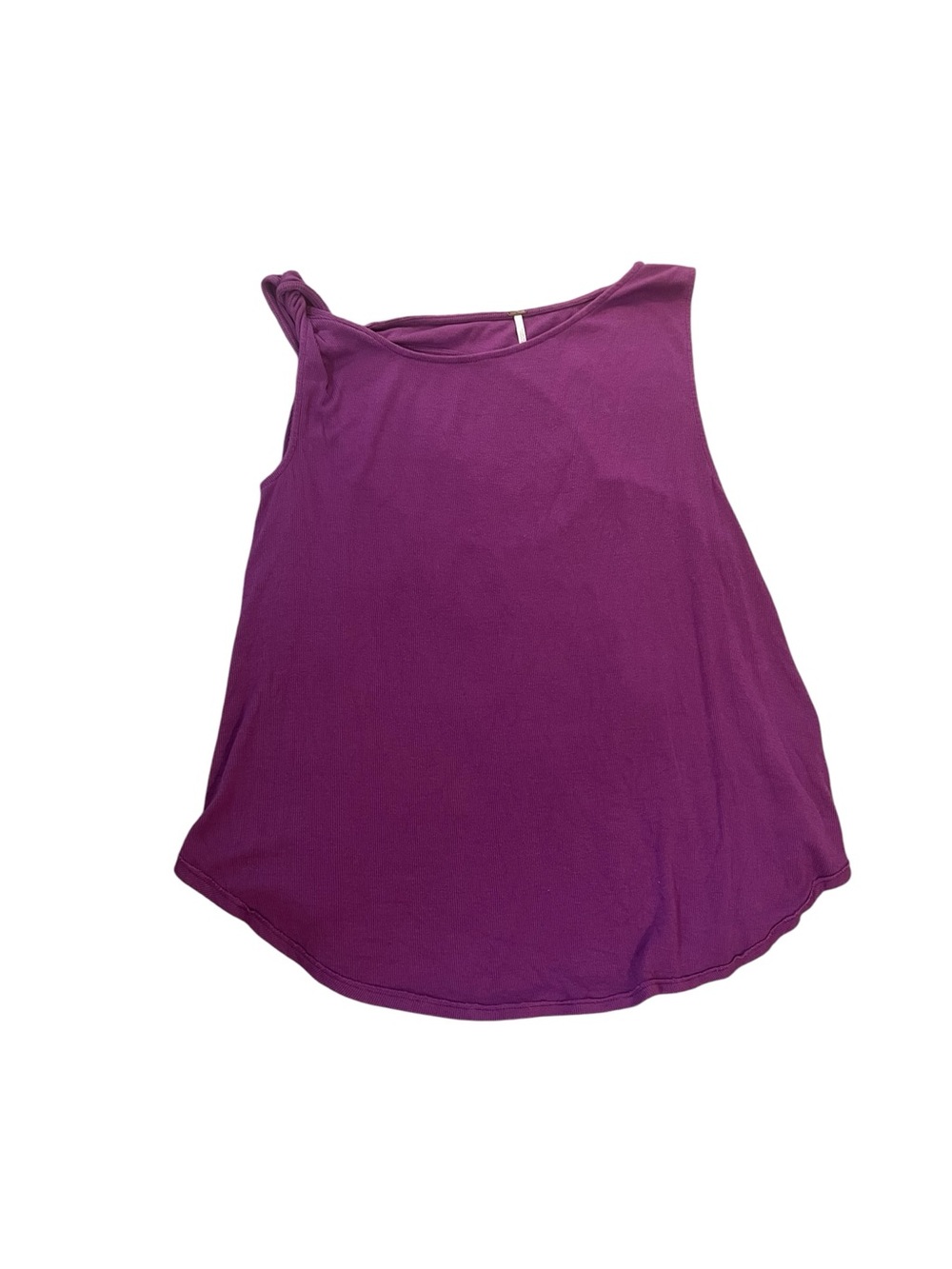 Free People Twist-Shoulder Tank Top in Plum